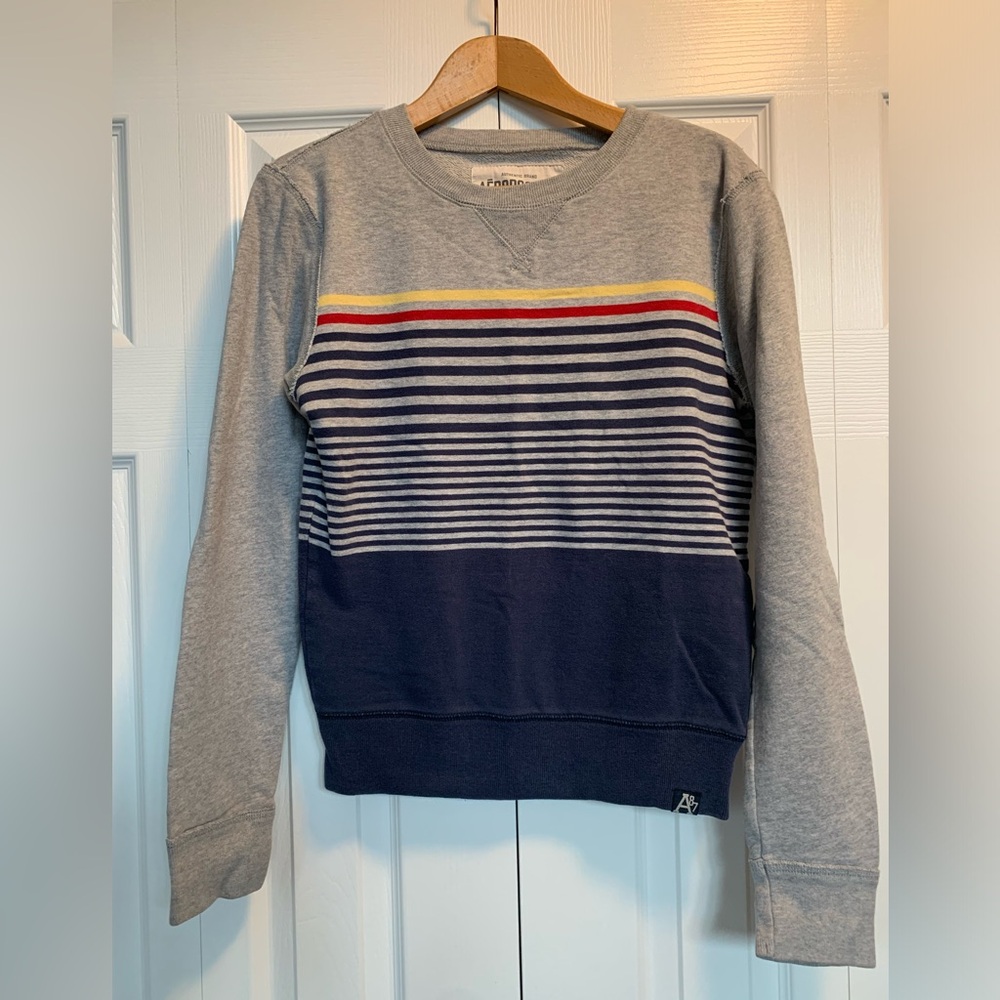 Aeropostale Striped Crewneck Sweatshirt